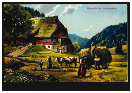 Künstler-AK Landwirtschaft: Heuernte Im Schwarzwald, NIEDERESCHACH (BADEN) 1921 - Autres & Non Classés