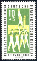 963 Turn-/Sportfest Leipzig Turnen 10+5 Pf ** - Unused Stamps