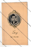 Menu Avec Photo - Communion De Guy En 1947  (B374) - Menu