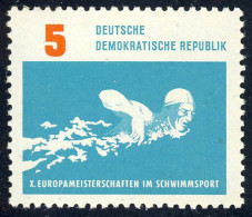 907 Schwimm-EM Freistil 5 Pf ** - Unused Stamps