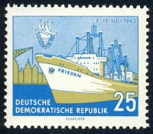 900 Ostseewoche Rostock Motorschiff 25 Pf ** - Unused Stamps