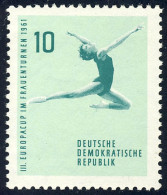 830 Kunstturnen Boden 10 Pf ** - Unused Stamps