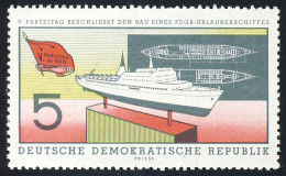 768 MS Fritz Heckert 5 Pf ** - Unused Stamps