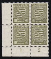 83X I Provinzwappen 30 Pf. Als ER-Vbl. Unten Links Mit PLF I Fleck Am Wappen, ** - Mint