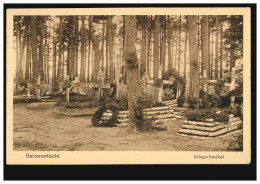 AK Baranowitschi: Kriegerfriedhof, Feldpost 4.1.1917 Nach Duisburg, Schwacher BS - Autres & Non Classés