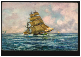 Künstler-AK Segelschiffe: Dreimaster Auf Hoher See, Ungebraucht, Um 1910  - Altri & Non Classificati