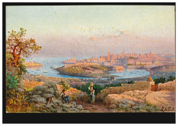 Künstler-AK L.M. Galea: Malta - Panorama Von Quarantine Harbour, Ungebraucht - Unclassified