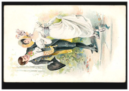 Künstler-AK Mode: Frau Und Mann - Elegante Garderobe, Chalkorit, RIXDORF 1910 - Unclassified