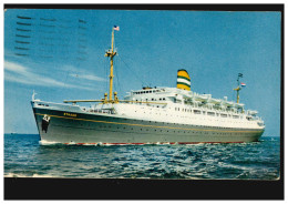 Foto-AK Schiffe: Reisedampfer S.S. RYNDAM, HOBOKEN 30.8.1956 - Other & Unclassified