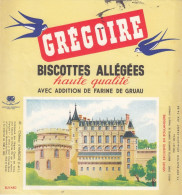 BUVARD & BLOTTER - Biscottes Allégées Grégoire - Château D'Amboise (Indre Et Loire) - Other & Unclassified