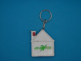 Porte-clé Plastique - Conseil Général De Saône-et-Loire (71) - Maison Mètre à Ruban - Porte-clefs