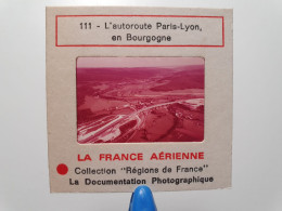 Photo Diapo Diapositive Slide La FRANCE Aérienne N°111 L'AUTOROUTE PARIS LYON En BOURGOGNE Viaduc VOIR ZOOM - Diapositives
