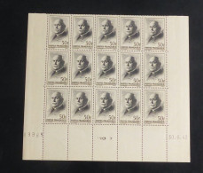 FRANCE - 1942 - N°YT. 525 - Pétain 50f - Bloc De 15 Bord De Feuille - Neuf Luxe ** / MNH / Postfrisch - Unused Stamps