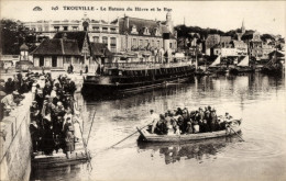 CPA Trouville Calvados, Reine Des Plages, Le Bateau Du Havre Et Le Bac - Other & Unclassified