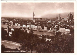 CARTOLINA FIRENZE PANORAMA CON Cent.20 ASSE ITALO TEDESCO E ANNULLO TARGHETTA MAGGIO MUSICALE - Firenze