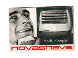 Mode D'emploi Du Rasoir électrique ( 110 Ou 220 V )  " NOVASHAVE " De Chez NOVA - Bilingue ( FR/NL  (B374) - Pubblicitari