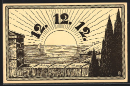 AK Grusskarte Vom 12.12.1912, Sonnenaufgang, Datumsstempel  - Sterrenkunde