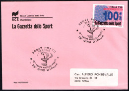 CYCLING - ITALIA PRATO 1996 - 79° GIRO D'ITALIA - 10^ TAPPA AREZZO / PRATO - BUSTA GAZZETTA DELLO SPORT - A - Wielrennen