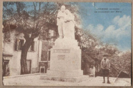 CPA 07 - JOYEUSE - Le Monument Aux Morts - TB PLAN EDIFICE GUERRE 14 18 ANIMATION PLACE TB Oblitération - Joyeuse