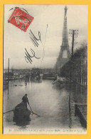 CPA INONDATIONS DE PARIS ( Janvier 1910 ) - LA STATION DE PASSY ( Cliché Peu COMMUN ) - De Overstroming Van 1910