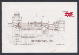 Inde India 1994 Mint Stamp Booklet Bicentennial Bombay GPO, Postal Service, India Post - Sonstige & Ohne Zuordnung