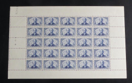 FRANCE - 1942 - N°YT. 541 - La Pérouse - Feuille Complète - Neuf Luxe ** / MNH / Postfrisch - Full Sheets