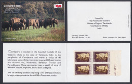 Inde India 2006 Mint Stamp Booklet Elephant Herd, Kovaipex, Stamp Exhibition, Elephants, Animal, Animals - Autres & Non Classés