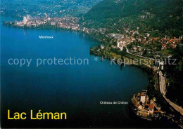 12680698 Lac Leman Genfersee Chateau De Chillon Montreux Fliegeraufnahme Genfers - Sonstige & Ohne Zuordnung