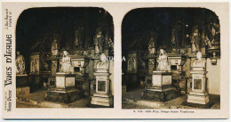 Photo Stéréoscopique 7,2x7,5cm Carte 17,2x8,9cm Vues D'Italie S. 114 - 540 PISE. Campo Santo. Tombeaux* - Photos Stéréoscopiques