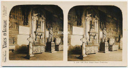 Photo Stéréoscopique 7,2x7,5cm Carte 17,2x8,9cm Vues D'Italie S. 114 - 541 PISE. Campo Santo. Tombeaux* - Fotos Estereoscópicas