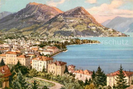 12678494 Lugano TI Seepartie Mit Monte Bre E Boglia Lugano - Autres & Non Classés