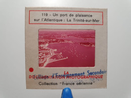 Photo Diapo Diapositive Slide La FRANCE Aérienne N°119 Un PORT DE PLAISANCE Sur L'Atlantique LA TRINITE SUR MER VOIRZOOM - Diapositivas