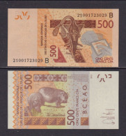 BENIN -  2021 500 CFA Code B UNC Banknote - Bénin