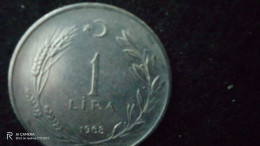 TÜRKİYE - 1968--   1  LİRA     - XF-   YÜKSEK KATALOG DEĞERİ - Turquia