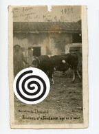 Snapshot RARE Taureau éléveur Agriculteur 30s Prix Concours Agricole Vache DOMAINE Tholomé 74 Ferme Bullion Aimé Paysan - Anonymous Persons