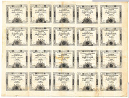 Planche De 20 Assignats Quinze 15 Sols Domaines Nationaux Payable Au Porteur Série 621  Loi Du 4 Janvier 1792 - Assegnati