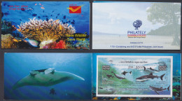 Inde India 2009 Mint Stamp Booklet Coral, Corals, Fish, Fishes, Dolphin, Ocean, Sea, Environment, Philippines Joint - Sonstige & Ohne Zuordnung