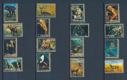16 Mini-timbres Oblitérés AJMAN STATE XI-15 Animaux Sauvages - Andere & Zonder Classificatie