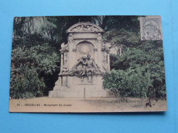 Monument DE COSTER > Bruxelles ( Edit.: 52 Grand Bazar Anspach ) Anno 19?? ( Zie / Voir Scans ) ! - Monuments