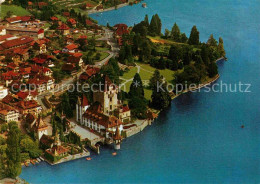 12678091 Thunersee Fliegeraufnahme Schloss Oberhofen Scherzligen - Otros & Sin Clasificación