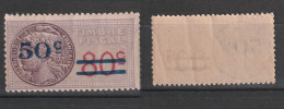 1948 Timbre Fiscal N°266 80c Surchargé 50c Neuf ** - Sellos