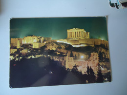 GREECE  PHOTO POSTCARDS  ATHENS    BY NICHT  FOR MORE PURCHASES 10% DISCOUNT - Grecia