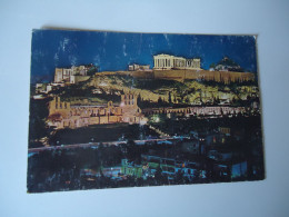 GREECE  POSTCARDS  ATHENS    BY NICHT  FOR MORE PURCHASES 10% DISCOUNT - Grecia