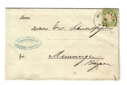 Drucksachebrief Mussbach/Pfalz  Nach Memmingen, 1878 - Lettres & Documents