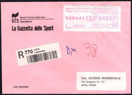 CYCLING - SVIZZERA LOSANNA 1996 - 79° GIRO D'ITALIA - 16^ TAPPA - RACCOMANDATA - BUSTA GAZZETTA DELLO SPORT - A - Cycling