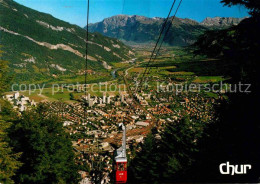 12677382 Chur GR Luftseilbahn Brambueesch Gegen Rheintal Mit Falknis Und Scesapl - Other & Unclassified