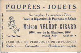 CG1 / Buvard Ancien POUPEE JOUETS Maison VELUOT-GIRARD PARIS Poupée Souliers Chaussettes - Chaussures