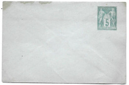 Entier - Enveloppe 115x75 - 5C Sage Vert-jaune N Sous U Type II  (?) - 1876-1898 Sage (Tipo II)