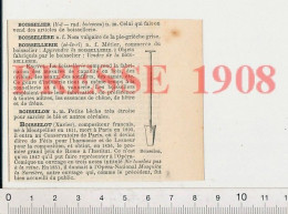 Doc1908 Boisselon Bêche Outil Pour Sarcler Le Blé Céréales Agriculture + Xavier Boisselot Musique Né à Montpellier 222C2 - Unclassified