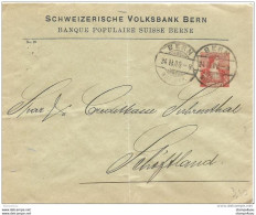 88 -15 - Entier Postal Privé "Banque Populaire Suisse Bern 1908" - Enteros Postales